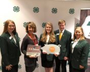 Phyllis Furgeson with 4-H officers