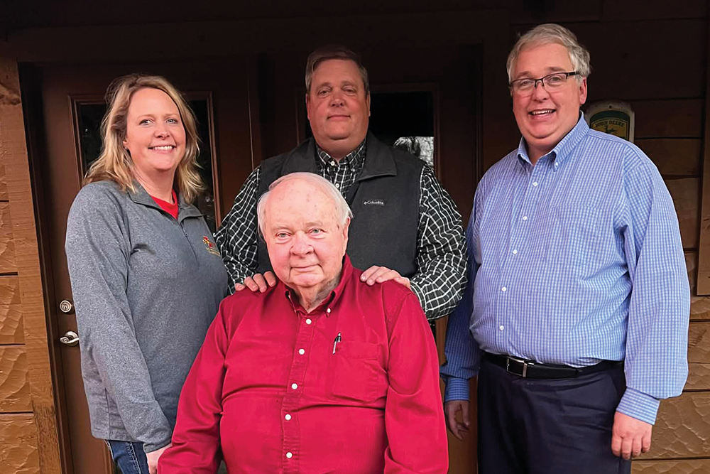 Ben Powell and his children: Amy, Mark and Thomas