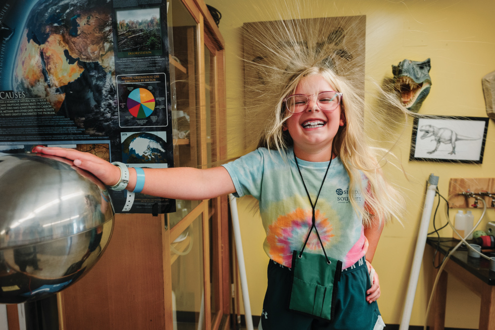 Physics class at the 4-H Camp in Greeneville