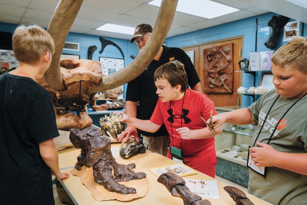 Campers learn about fossils at the 4-H Camp in Greeneville
