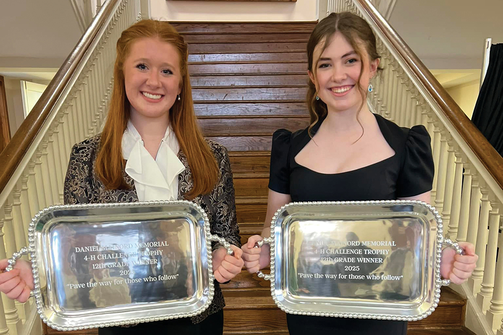 Caroline Garrell after winning 12th-grade public speaking