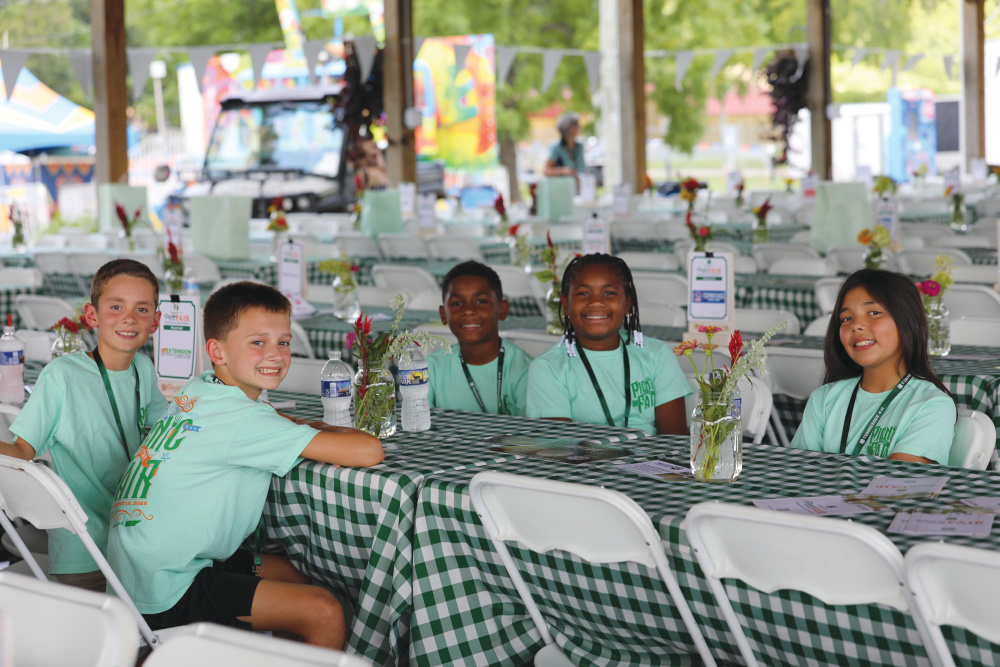 4-H'ers during the annual Picnic at the Fair